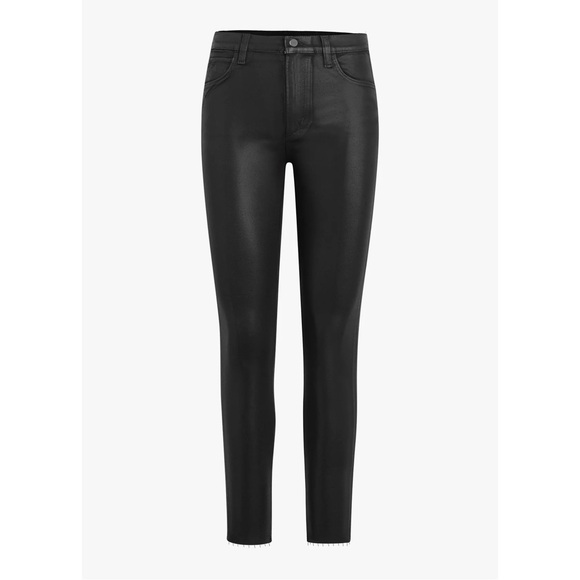 Joe’s Jeans Charlie Coated Raw Hem Skinny Ankle Jeans Black - Picture 6 of 6